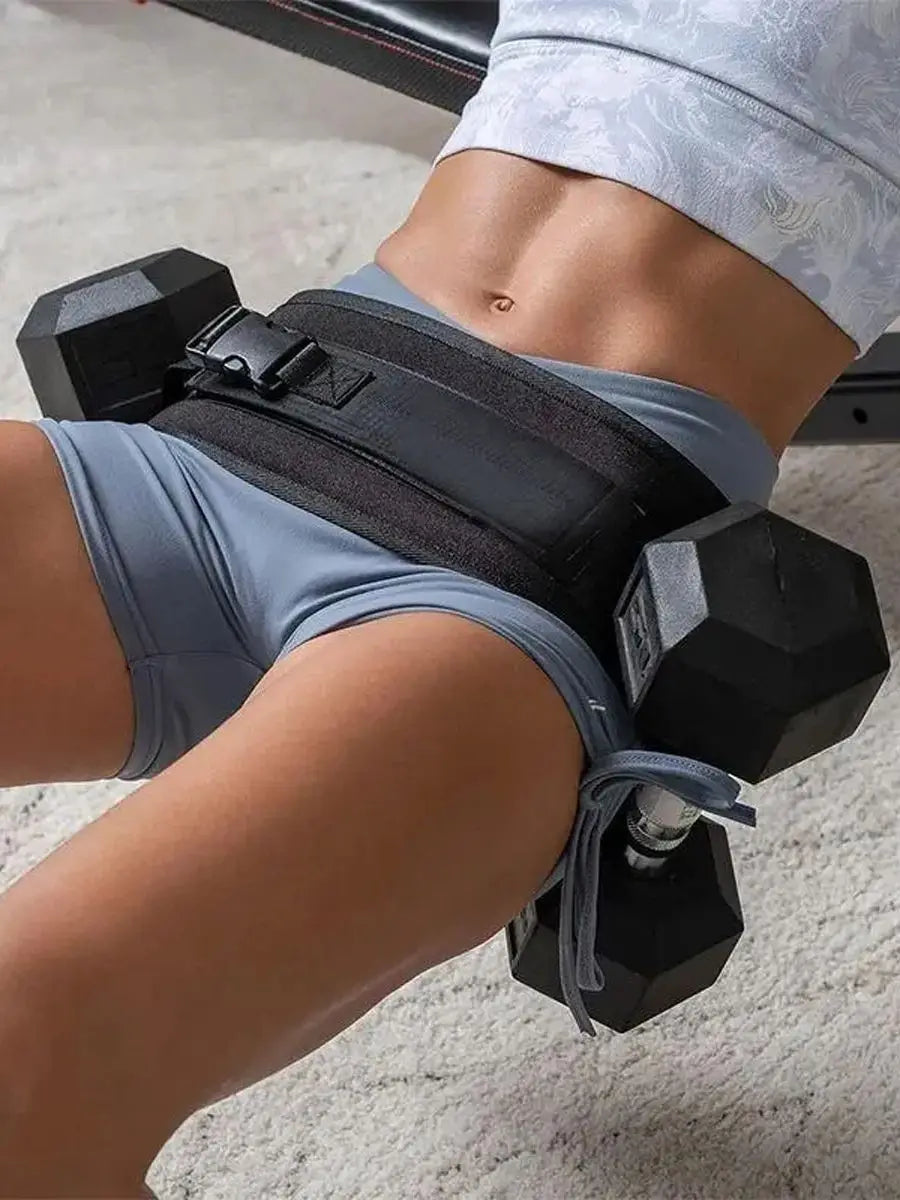 Adjustable Weighted Waist Belt For Home Workouts And Dumbbell Training