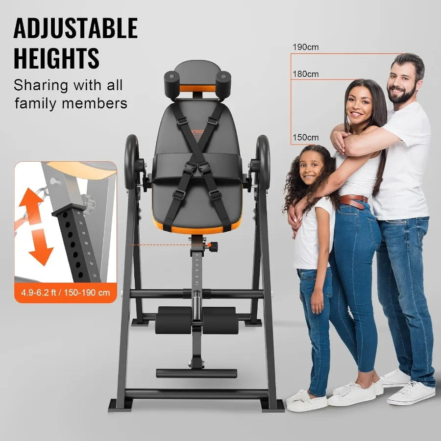XMSJ Inversion Table 300lbs Capacity Heavy Duty Back Decompression Machine