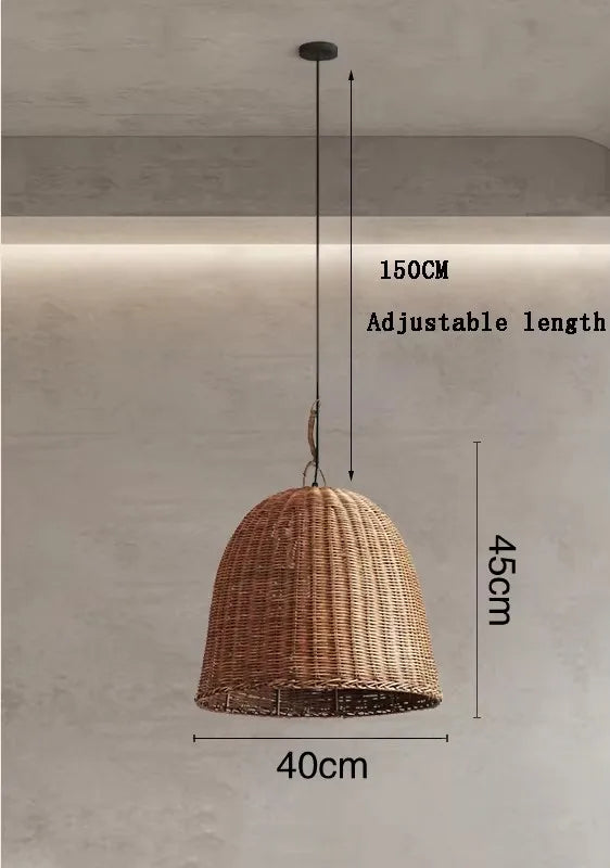 DRMIYA Bamboo Pendant Lamp Wabi Sabi Style Zen Home Lighting