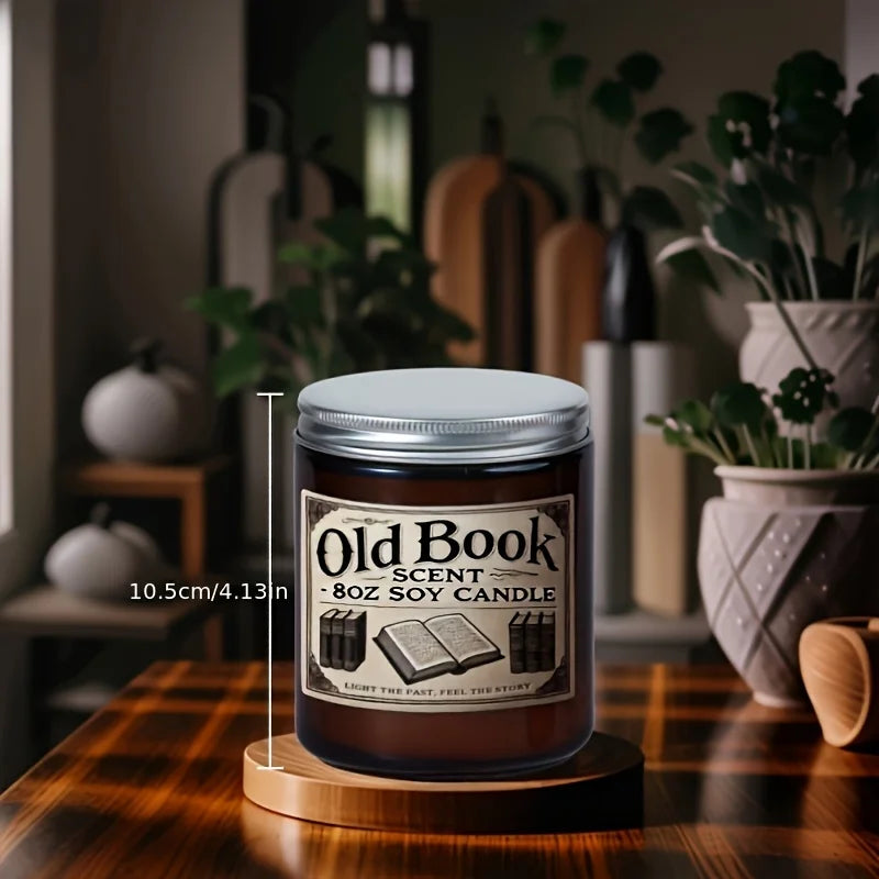 Old Book Flavored Soy Candles Aromatherapy Handcrafted Home Fragrance Companions