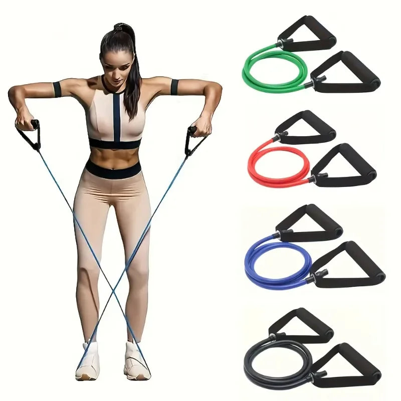 AEHOME Resistance Bands Set With Handles And Door Anchor Four Levels Carry Bag