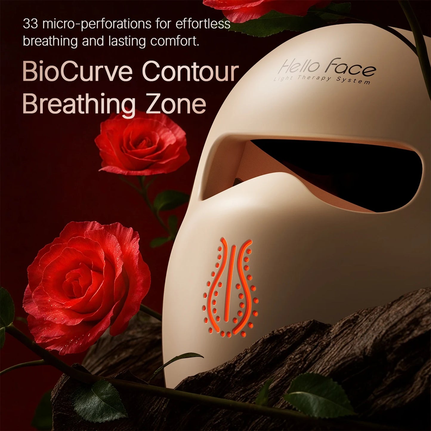 Hello Face M300 4D LED Light Therapy Mask for Neck
