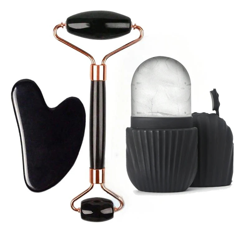 Ice Face Roller Set Facial Gua Sha Massage Tool Kit