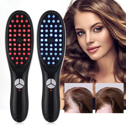 Electric Hair Growth Massage Brush 3 In 1 Scalp Massager With Steam Oil Diffuser