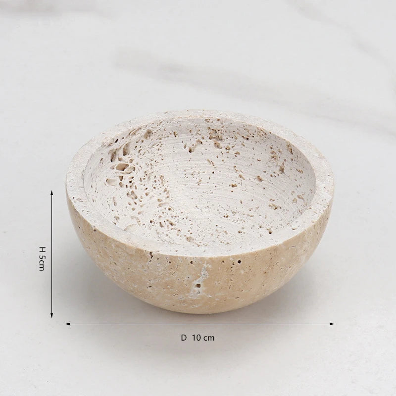 La Trouvailled Travertine Sphere Mubkhar Incense Burner