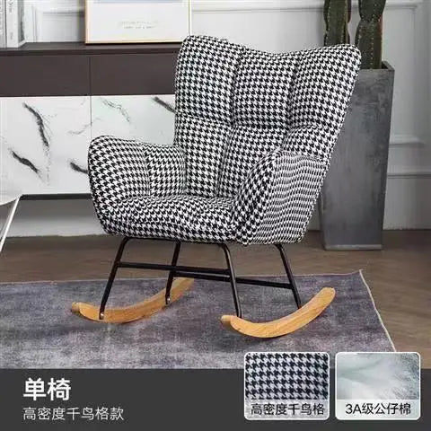 TINGFANG Balcony Rocking Chair Modern Lounge For Living Room