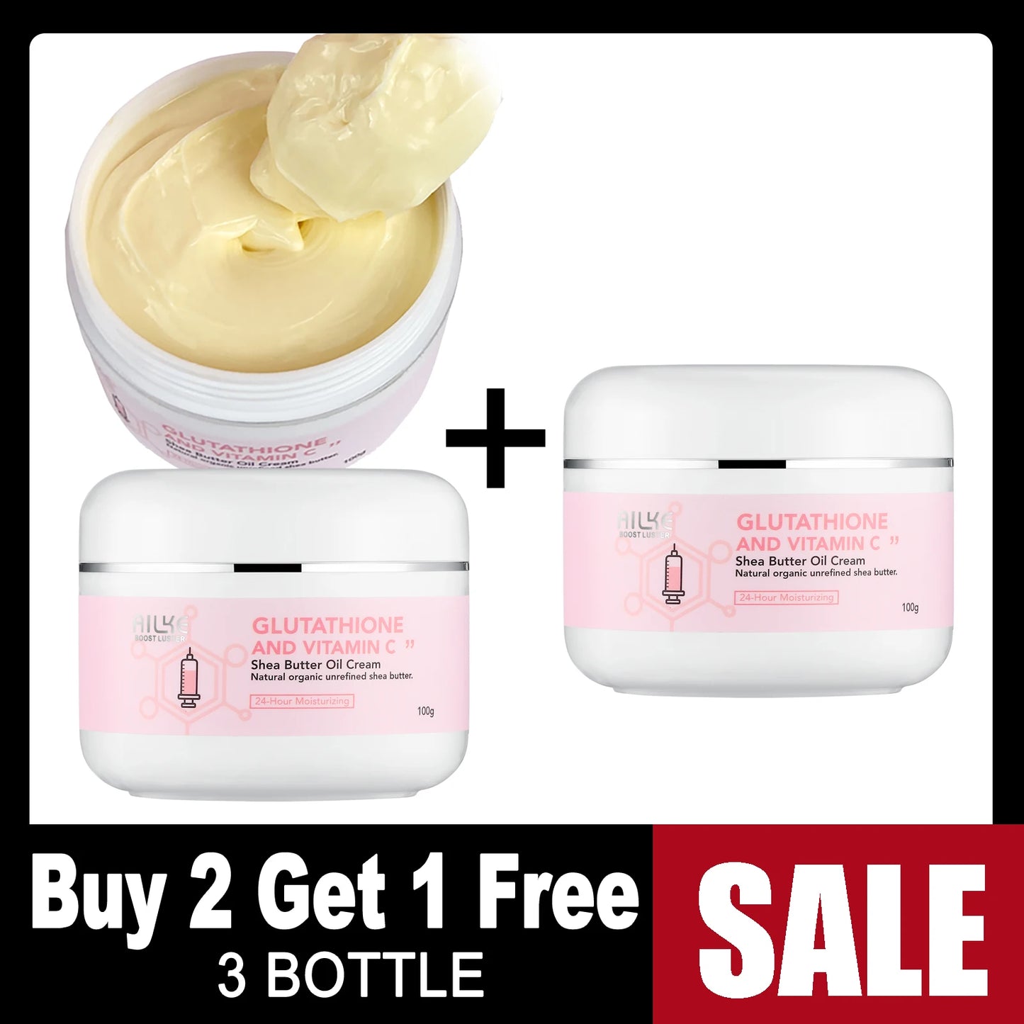 AILKE Glutathione Vitamin C Shea Butter Cream Brightening Moisturizer