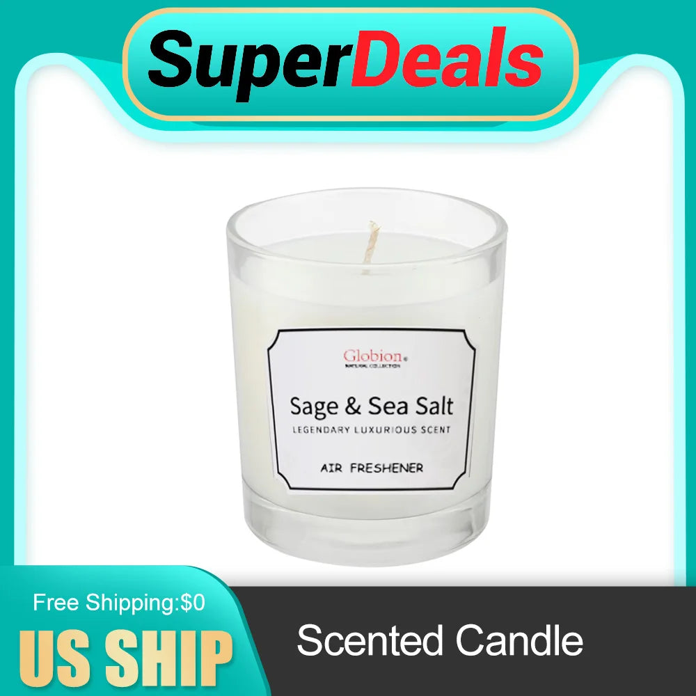 Scented Candle Sage And Sea Salt Aromatherapy Candle