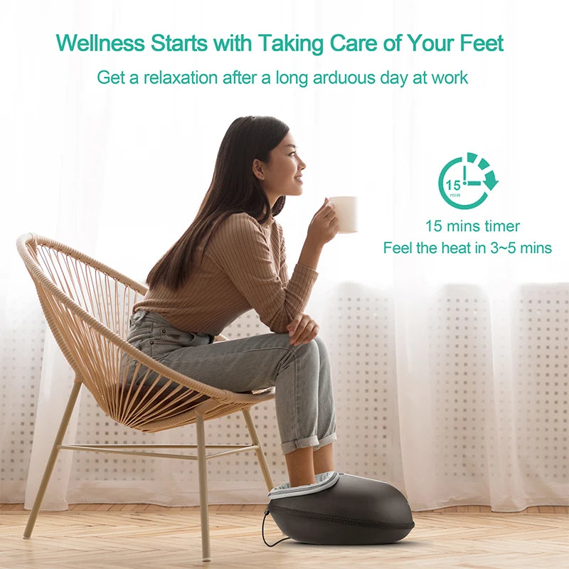 Medcursor MDFM400 Shiatsu Foot Massager With Heat Roller For Muscle Relaxation Pain Relief