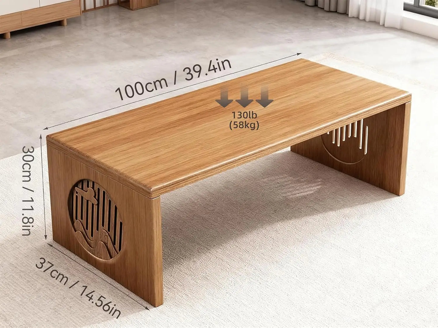 Bamboo Foldable Floor Table For Living Room And Tea Room