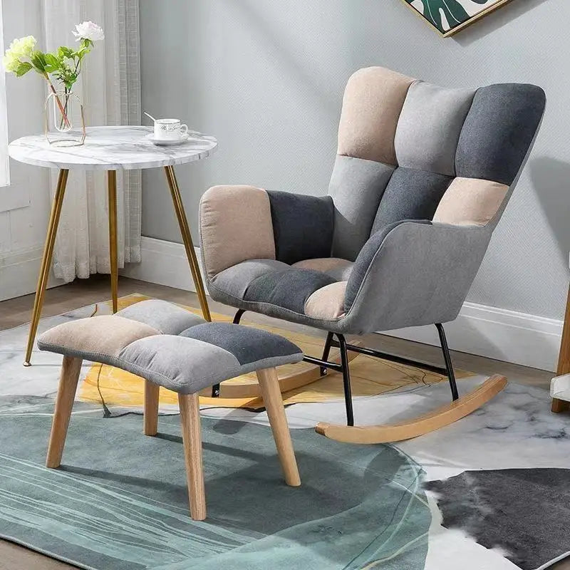 TINGFANG Balcony Rocking Chair Modern Lounge For Living Room