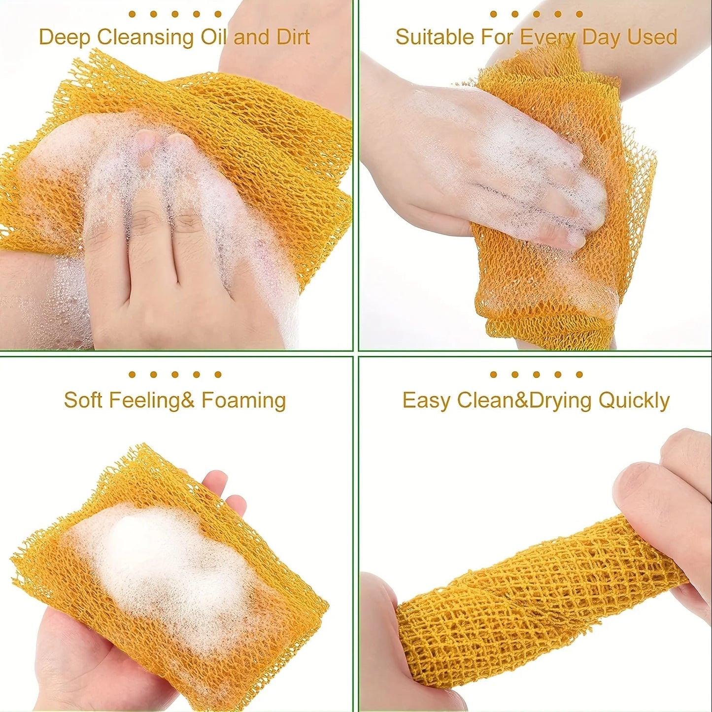 Hign-concerned African Net Sponge Exfoliating Bathing Washcloth For Everyday Scrub