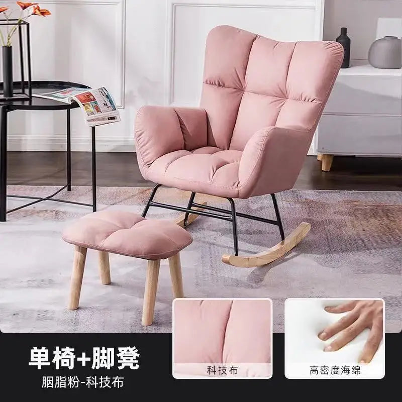 TINGFANG Balcony Rocking Chair Modern Lounge For Living Room