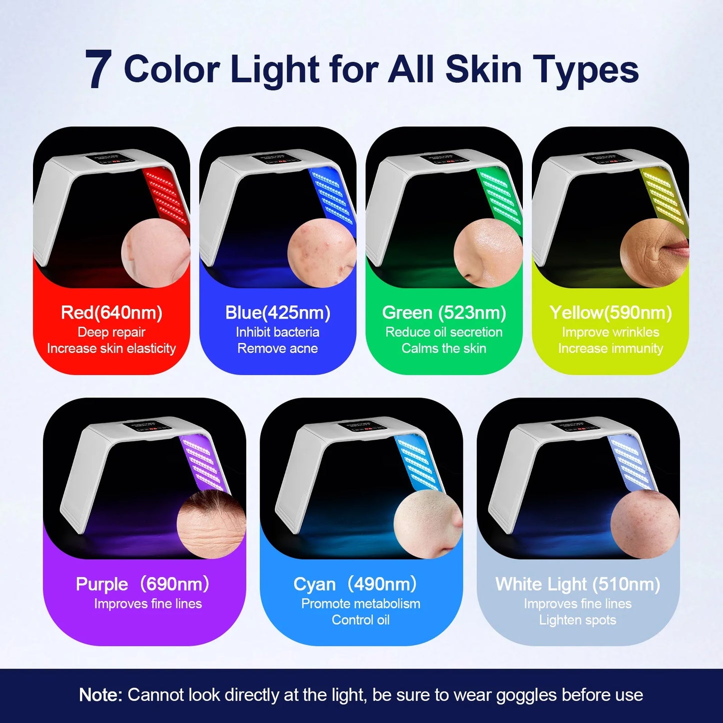 Foreverlily 7 Colors LED Photon Machine For Skin Rejuvenation