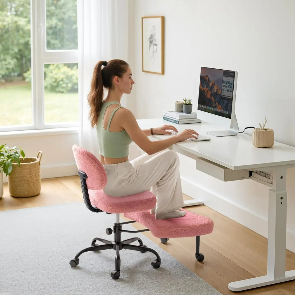 Furmax Ergonomic Kneeling Desk Chair With Wheels And Footrest