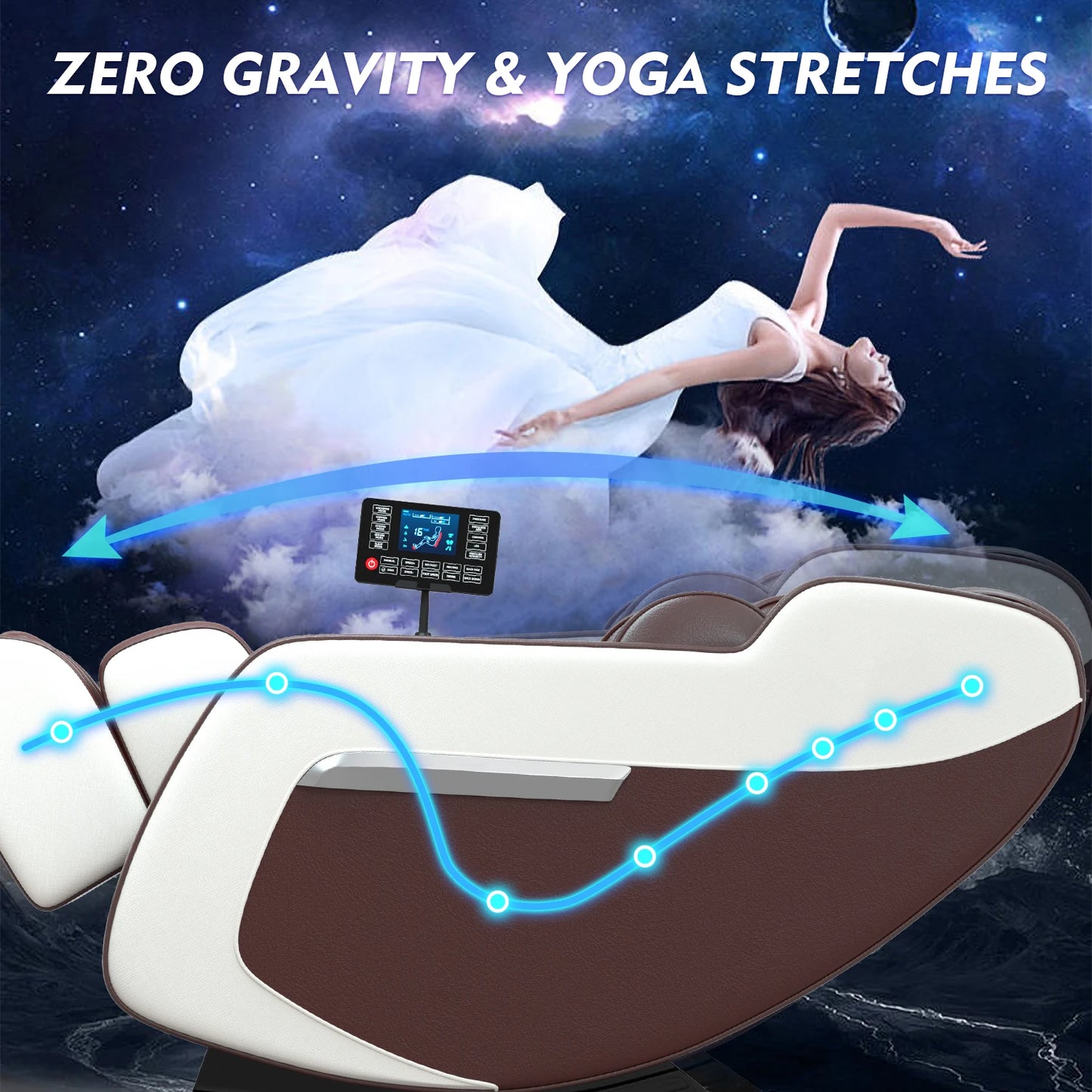4D Zero Gravity Massage Chair With Automatic Heating Bluetooth Shiatsu