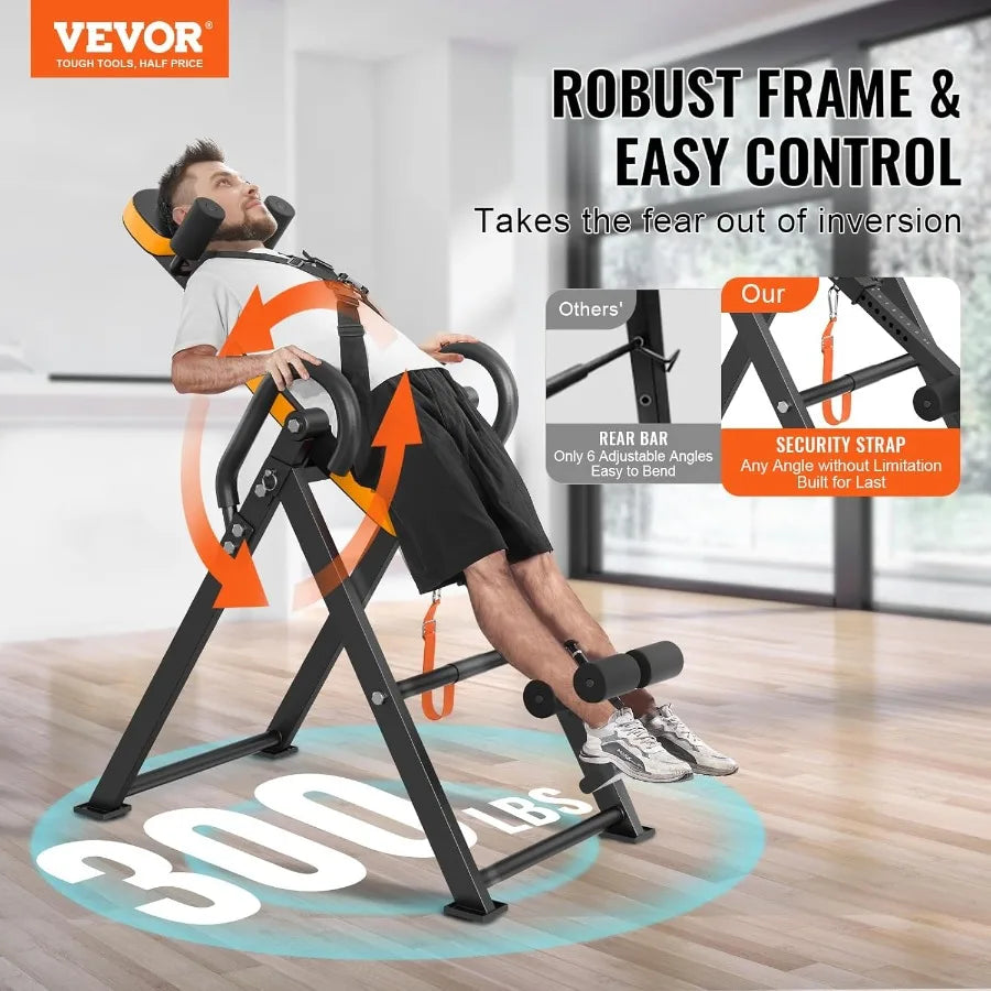 XMSJ Inversion Table 300lbs Capacity Heavy Duty Back Decompression Machine