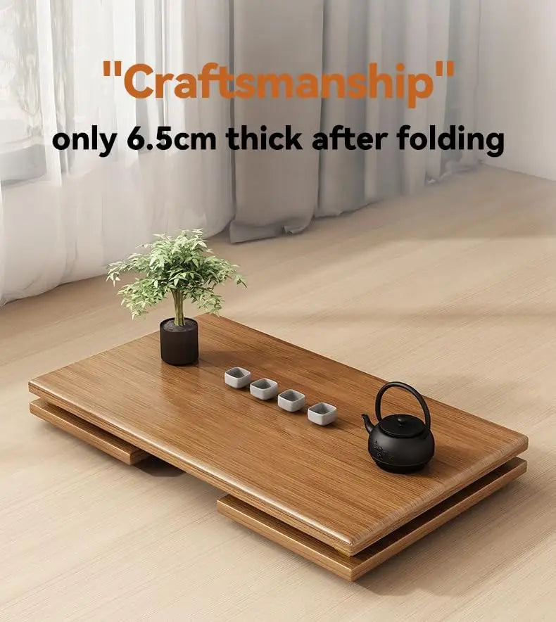 Bamboo Foldable Floor Table For Living Room And Tea Room