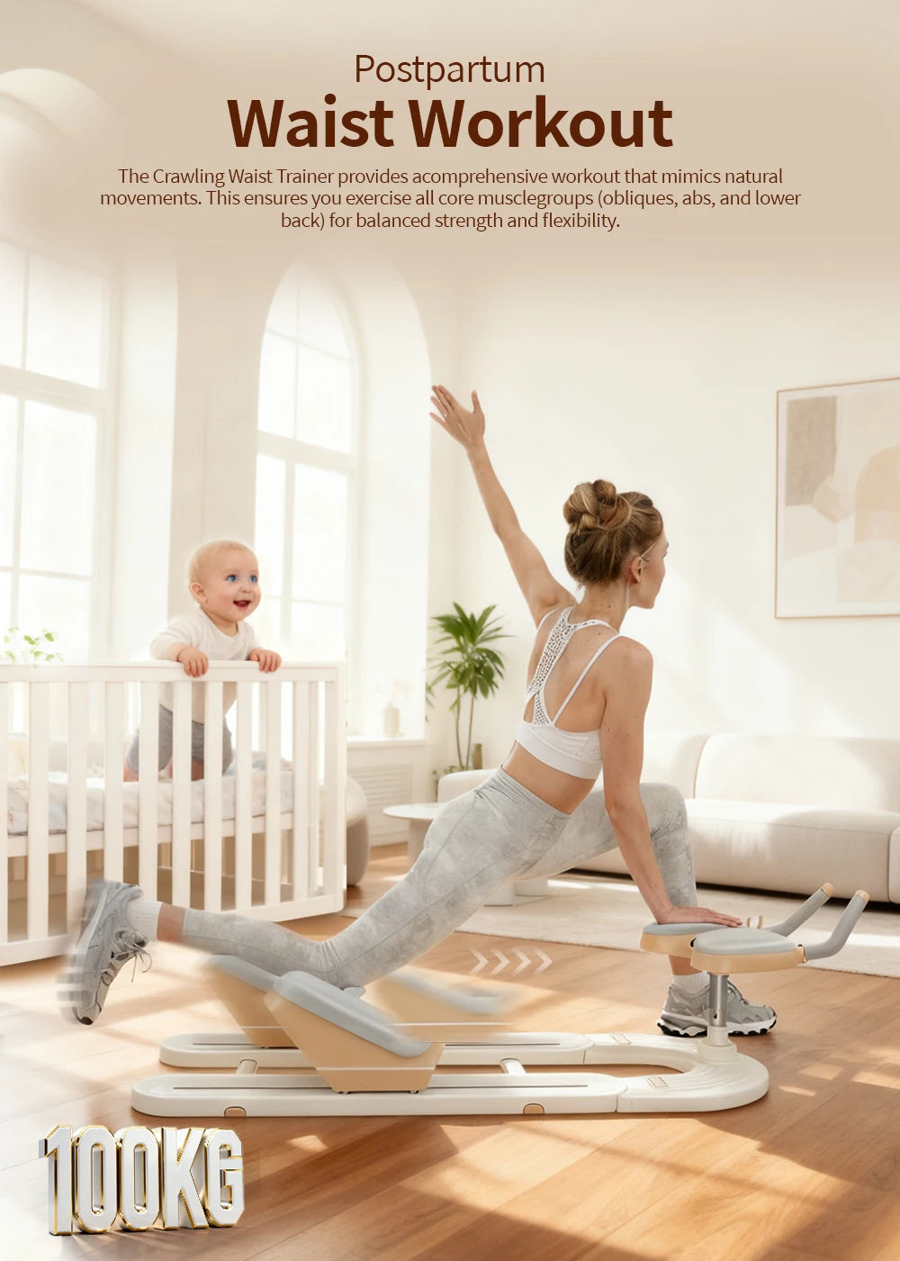 Abdominal Mountain Climber for Joint Protection and Home Waist Training