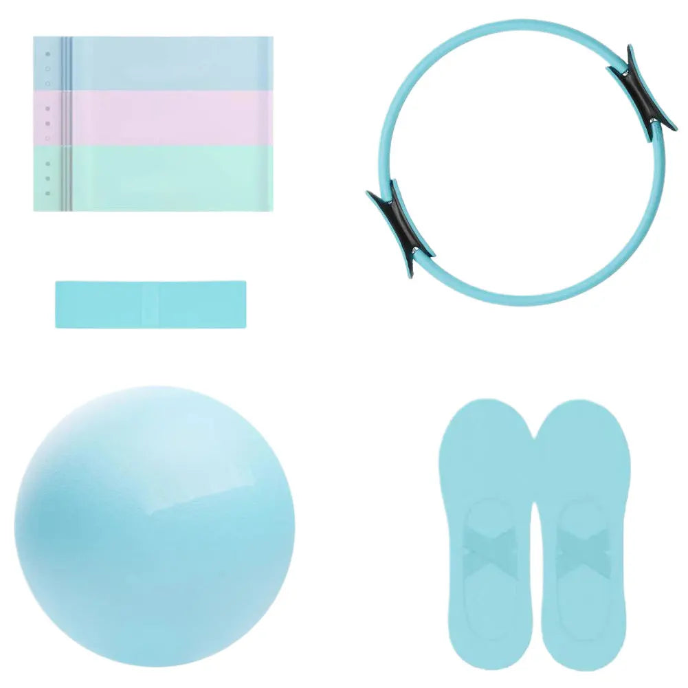 5Pcs Pilates Essential Kit with Toning Pilates Ring & Resistance Band Pilates Ring Set for Women Beginners Toning