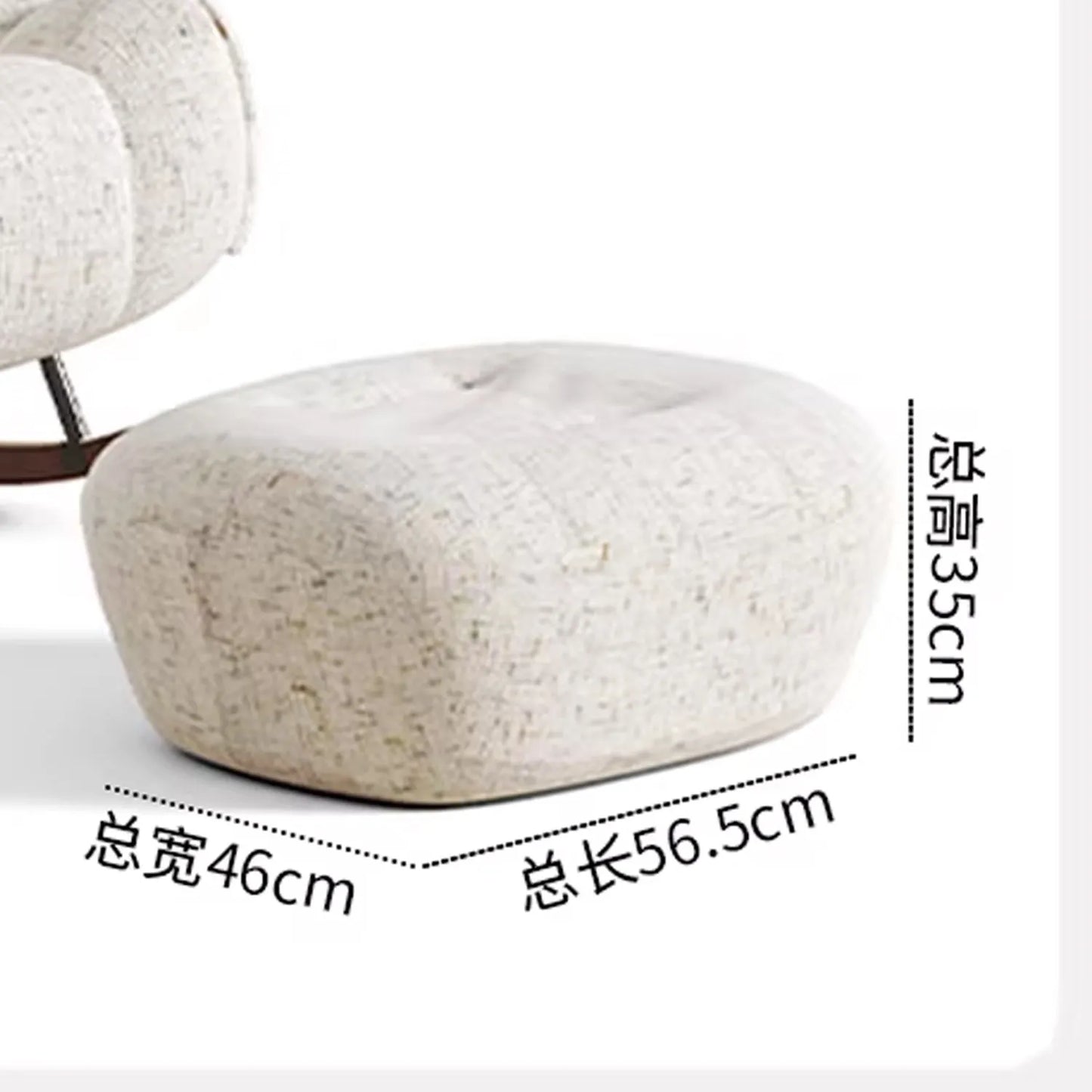 MDNG Chenille Rocking Chair High Density Foam Recliner Wood Base