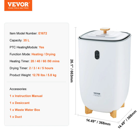 SucceBuy Towel Warmer Bucket With Auto Shut Off LED Screen