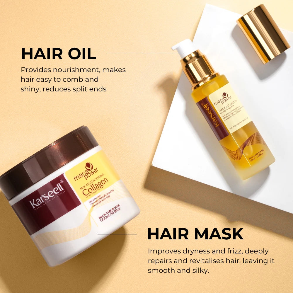 Karseell Hair Care Duo: Collagen Mask And Argan Oil Serum