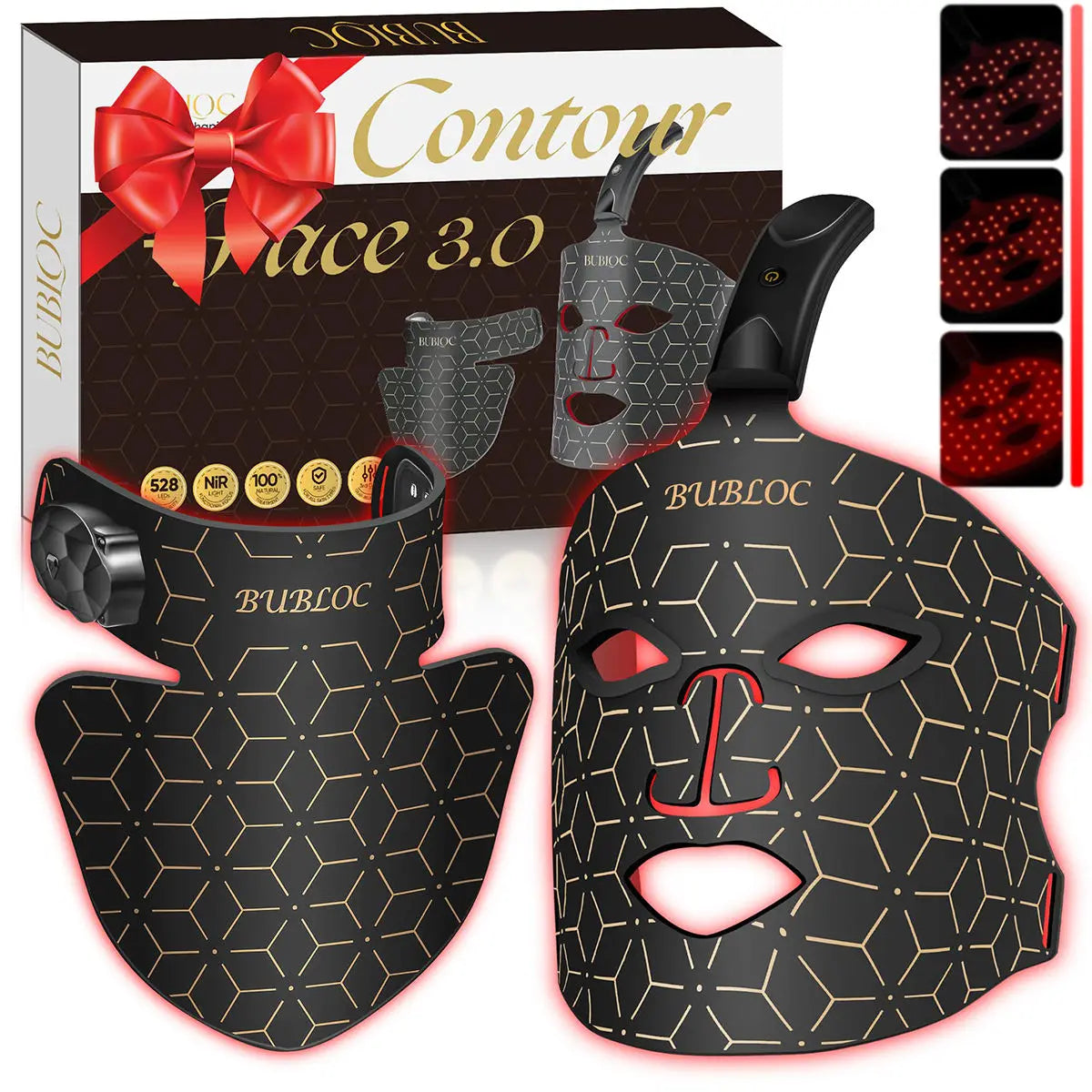 UBilli Portable Silicone LED Face Mask with Red Light Therapy