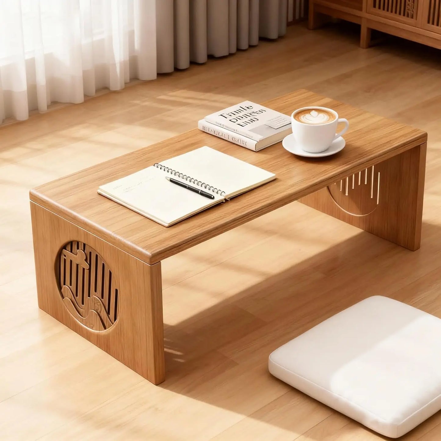 Bamboo Foldable Floor Table For Living Room And Tea Room