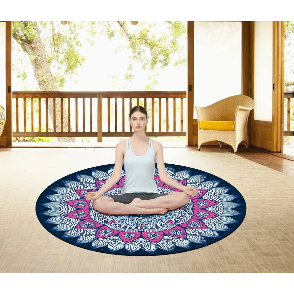 Non Slip Suede Rubber Exercise Mat For Yoga Pilates Home