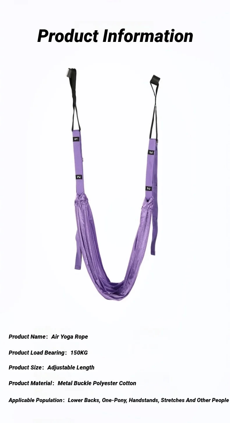 Adjustable Aerial Yoga Strap for Stretching and Splits