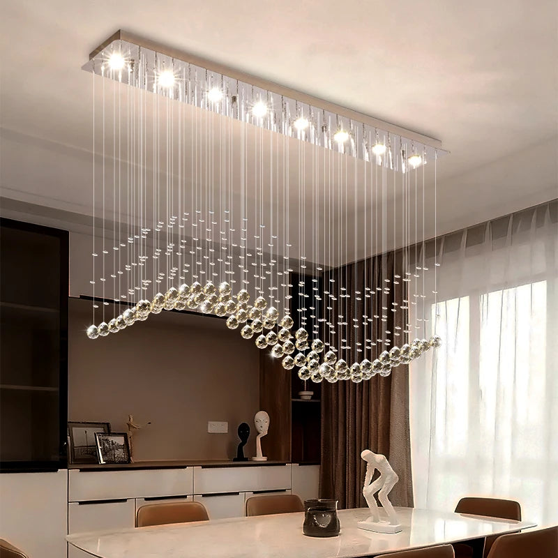 Yingxuan Crystal Pendant Ceiling Lamp For Living Room Kitchen