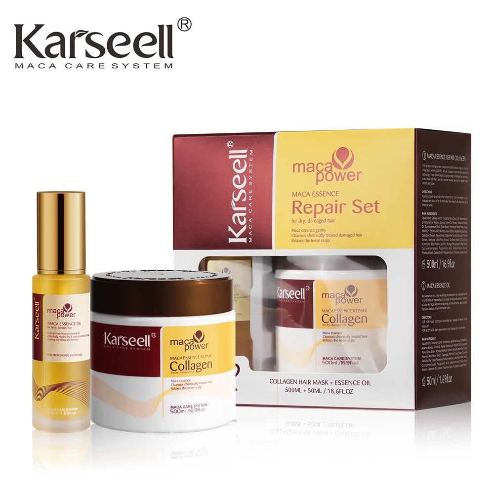 Karseell Hair Care Duo: Collagen Mask And Argan Oil Serum