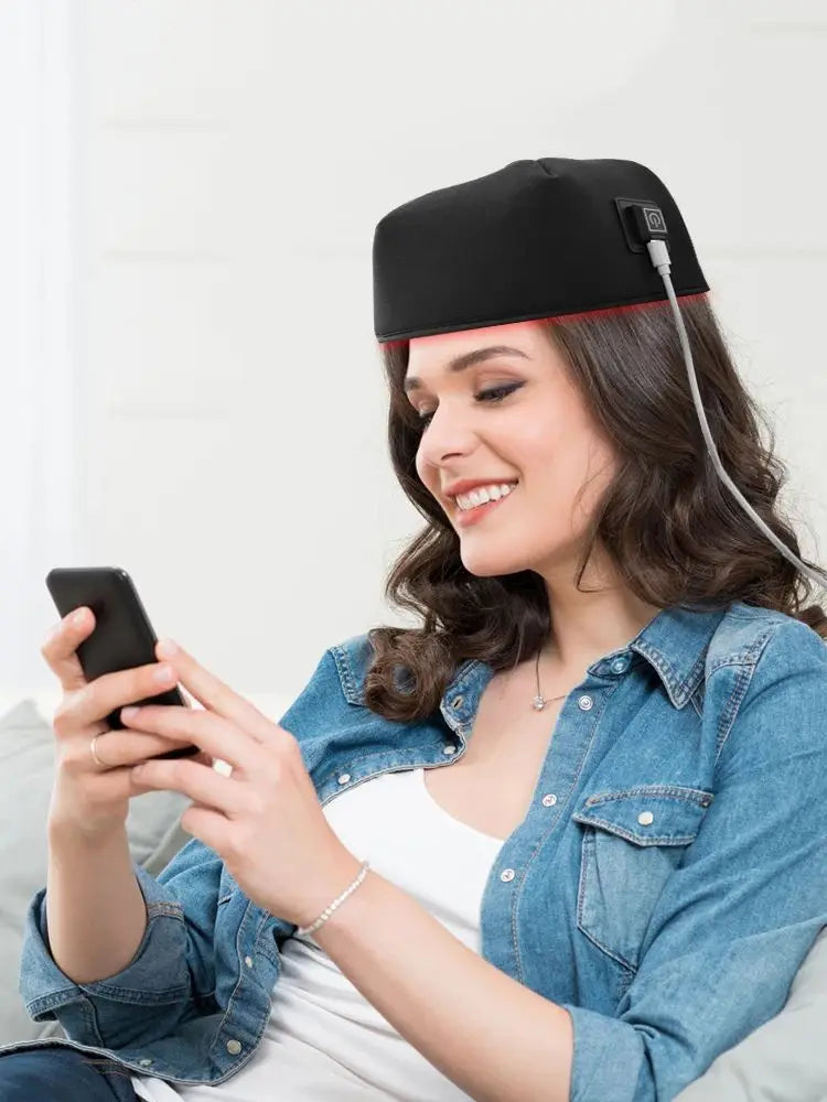 Red Light Regrowth Cap With Infrared LEDs For Scalp Therapy