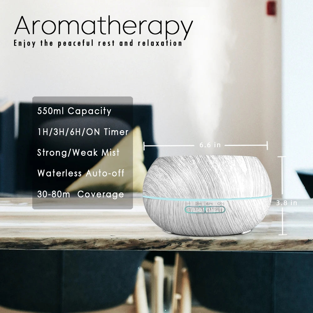 Miflame Whisperquiet Desktop Air Humidifier Essential Oil Diffuser HomeOffice LED