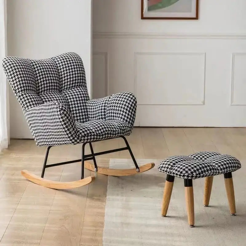 TINGFANG Balcony Rocking Chair Modern Lounge For Living Room