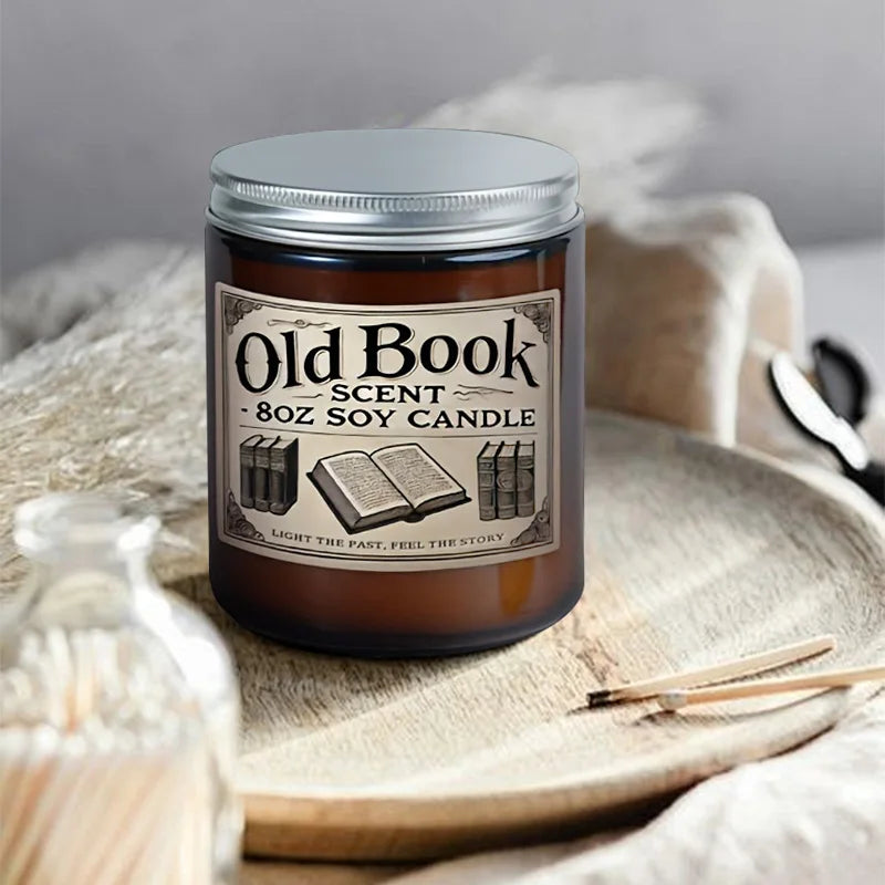 Old Book Flavored Soy Candles Aromatherapy Handcrafted Home Fragrance Companions
