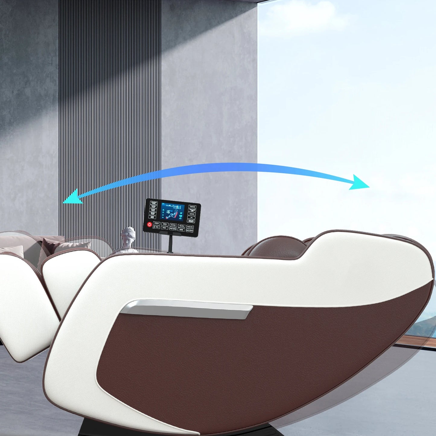 4D Zero Gravity Massage Chair With Automatic Heating Bluetooth Shiatsu