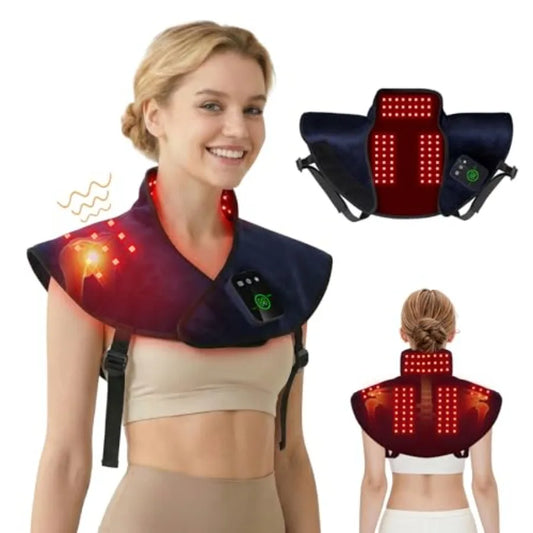 Cordless Red Light Therapy Neck Shoulder Pain Relief Wrap Infrared