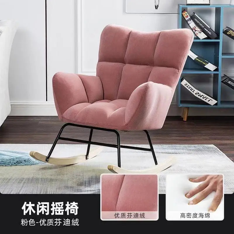 TINGFANG Balcony Rocking Chair Modern Lounge For Living Room