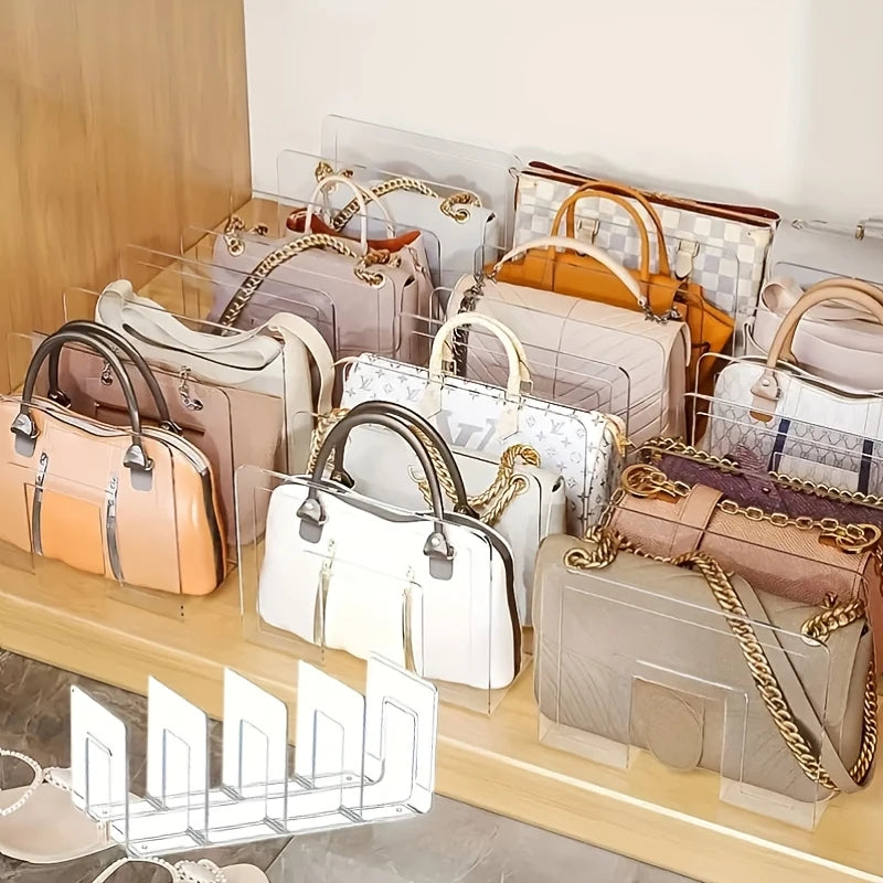 Versatile 4 Section Transparent Acrylic Storage Rack