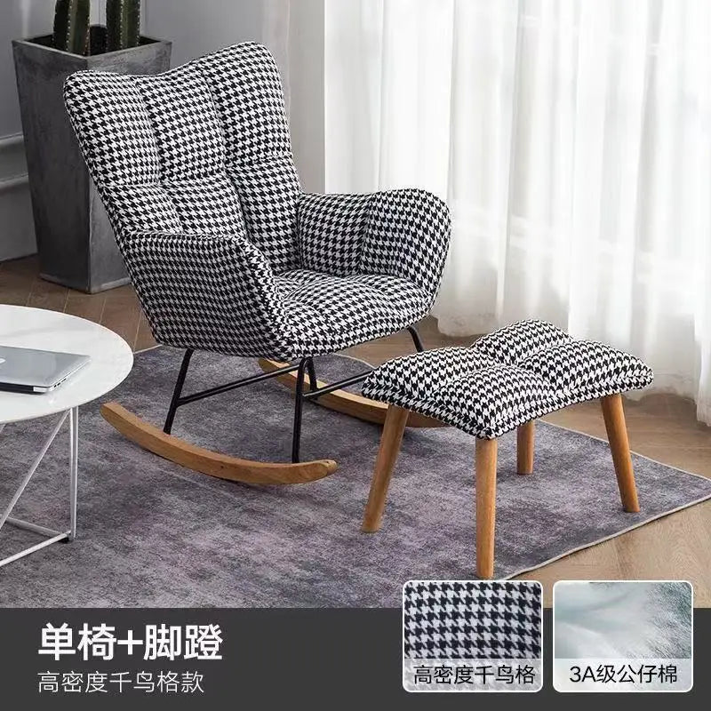 TINGFANG Balcony Rocking Chair Modern Lounge For Living Room