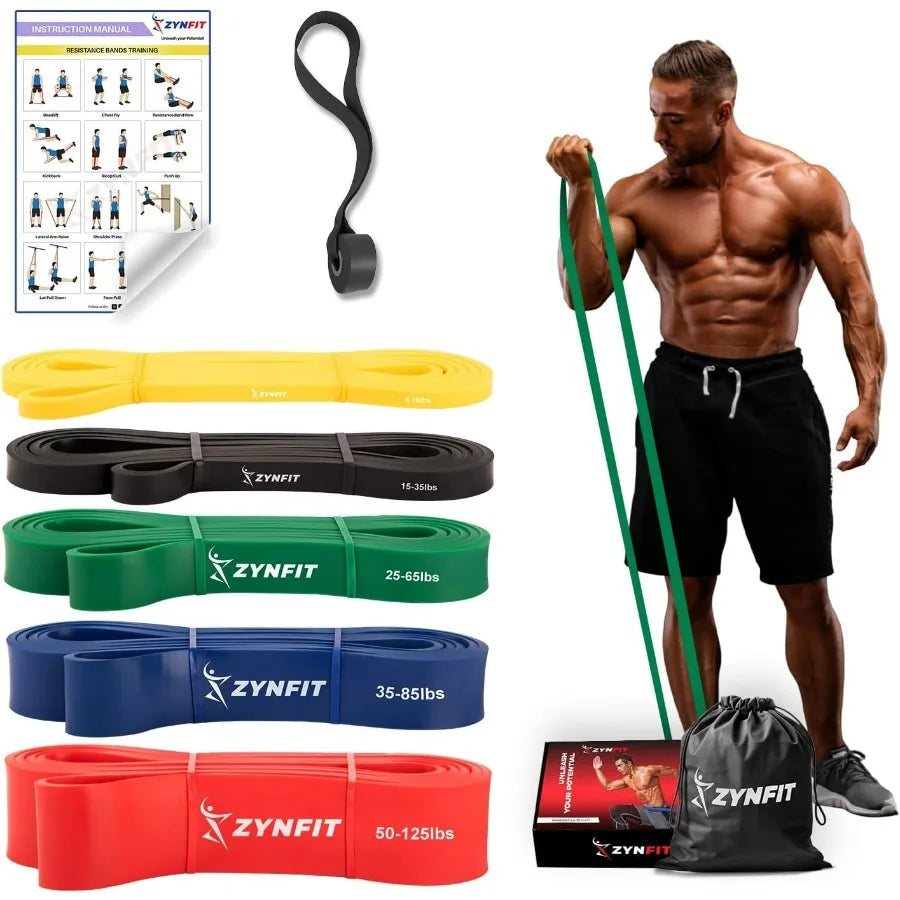 Resistance Band Set of 5 for Home Gym Strength Training