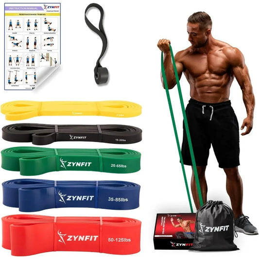 Resistance Band Set of 5 for Home Gym Strength Training
