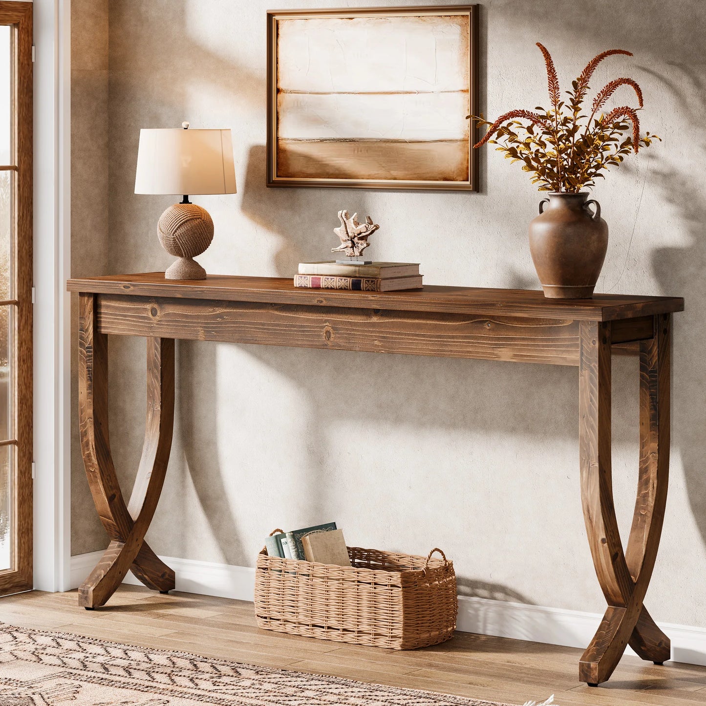 Tribesigns Solid Wood Console Table For Entryway And Living Room