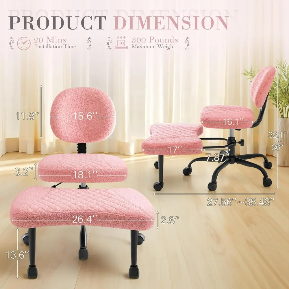 Furmax Ergonomic Kneeling Desk Chair With Wheels And Footrest