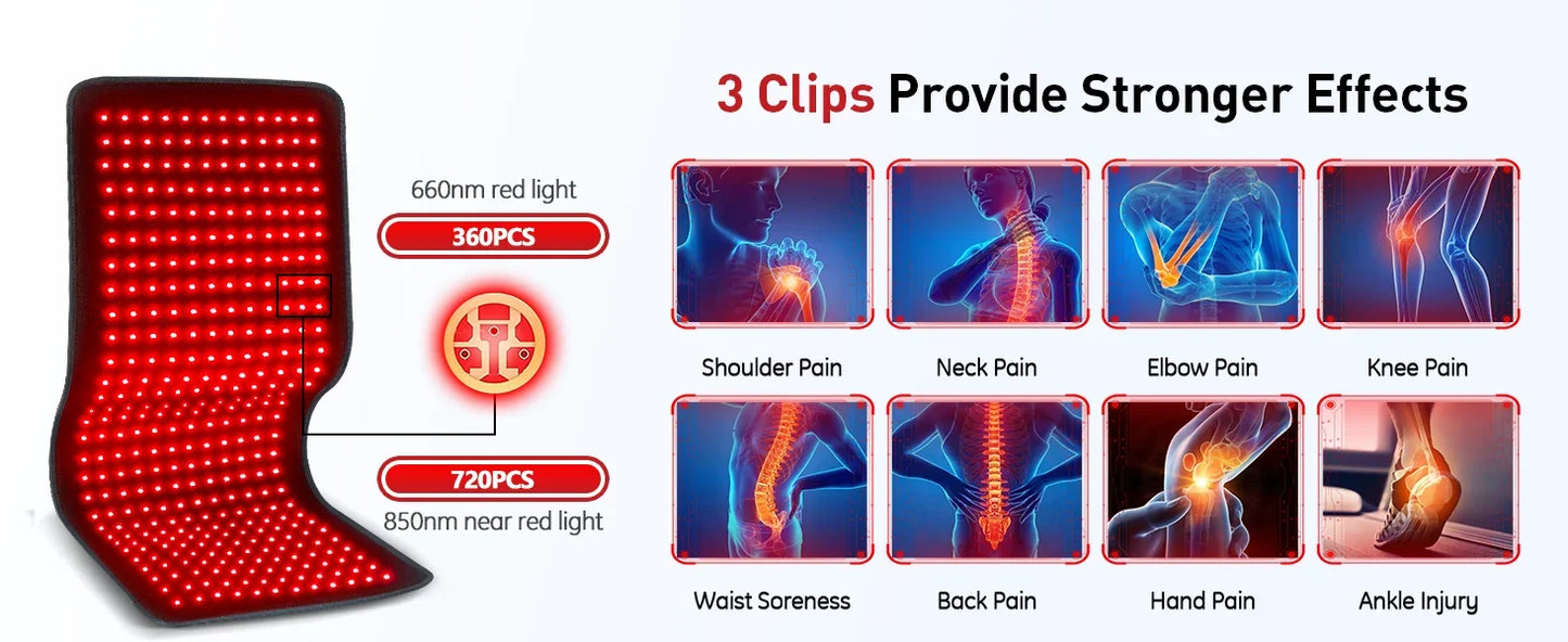 Astarexin Red Light Therapy Heating Pad for Body Pain Relief