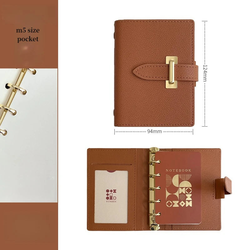 High-Concerned PU Leather Retro Business Diary Notebook Binder