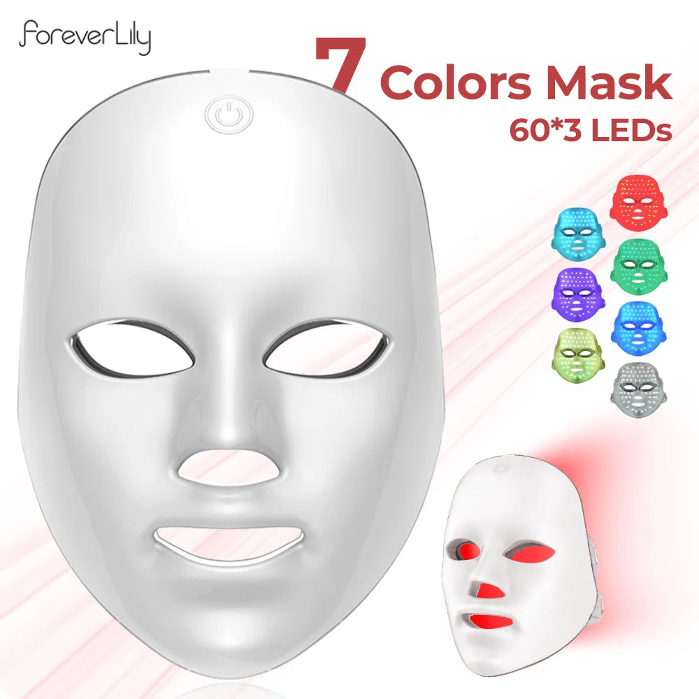 Foreverlily 7Colors Photon Facial LED Mask for Intensive AntiWrinkle Rejuvenation