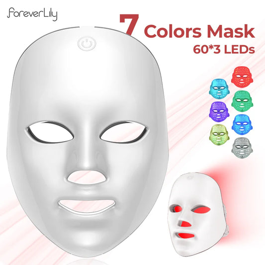 Foreverlily 7Colors Photon Facial LED Mask for Intensive AntiWrinkle Rejuvenation